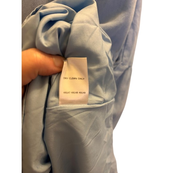 SUGARLIPS Tiered Ruffle Sleeve Tunic Dress Light Blue Women's M Pockets - Picture 9 of 10